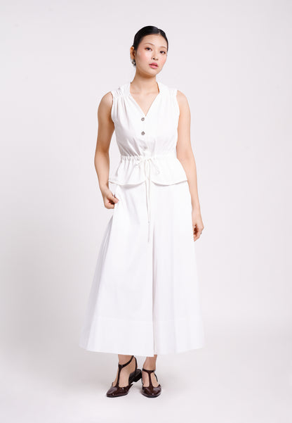 Bence Sleeveless Top (White)