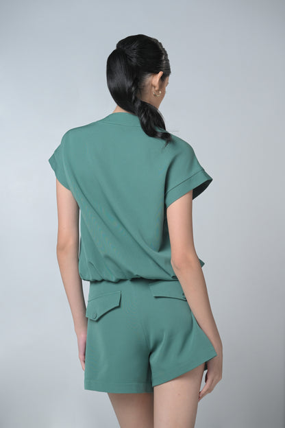 Bennie Short Sleeve Top (Green)