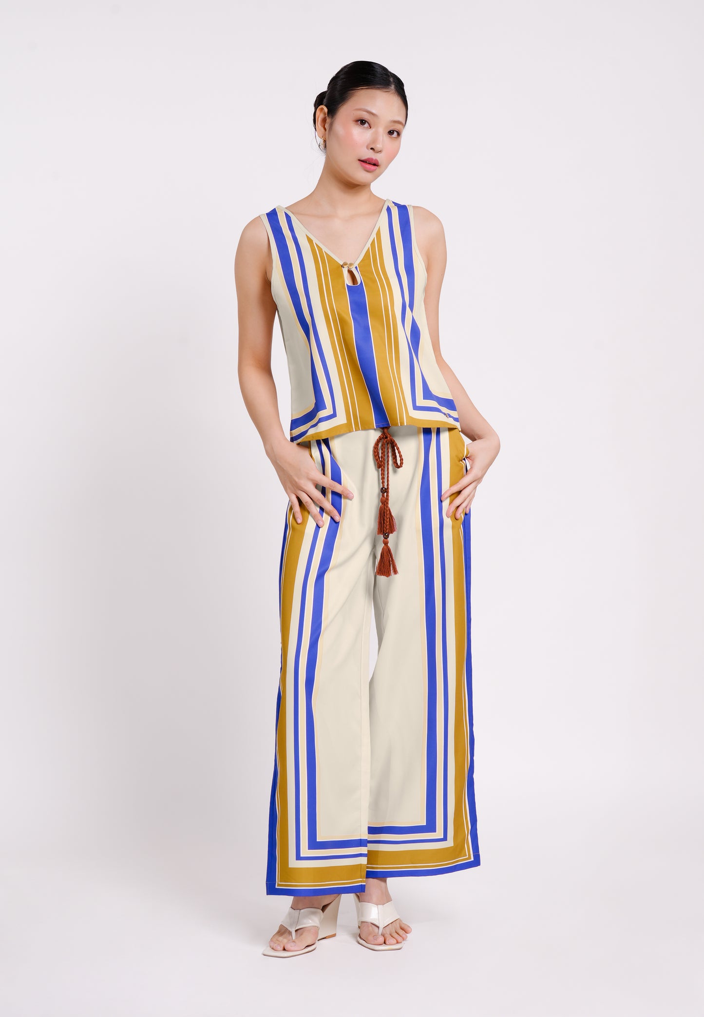 Berlin Sleeveless Top (Striped Multi)