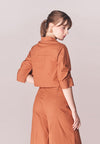 Solstice Bigonia Quarter Sleeve Top (Brown)