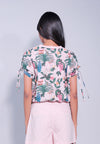 DNM Studios x Raxenne Blooms Short Sleeve Top (Printed Pink)