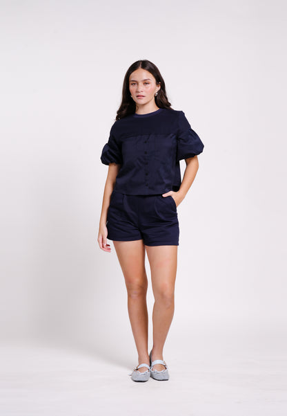 Brae Short Sleeve Top (Navy)