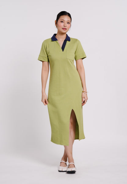 Byron Short Sleeve Dress  (Lime)