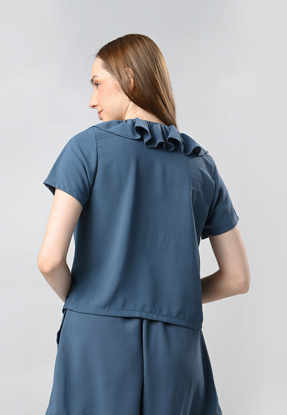 Cadette Short Sleeve Top (Teal Blue)