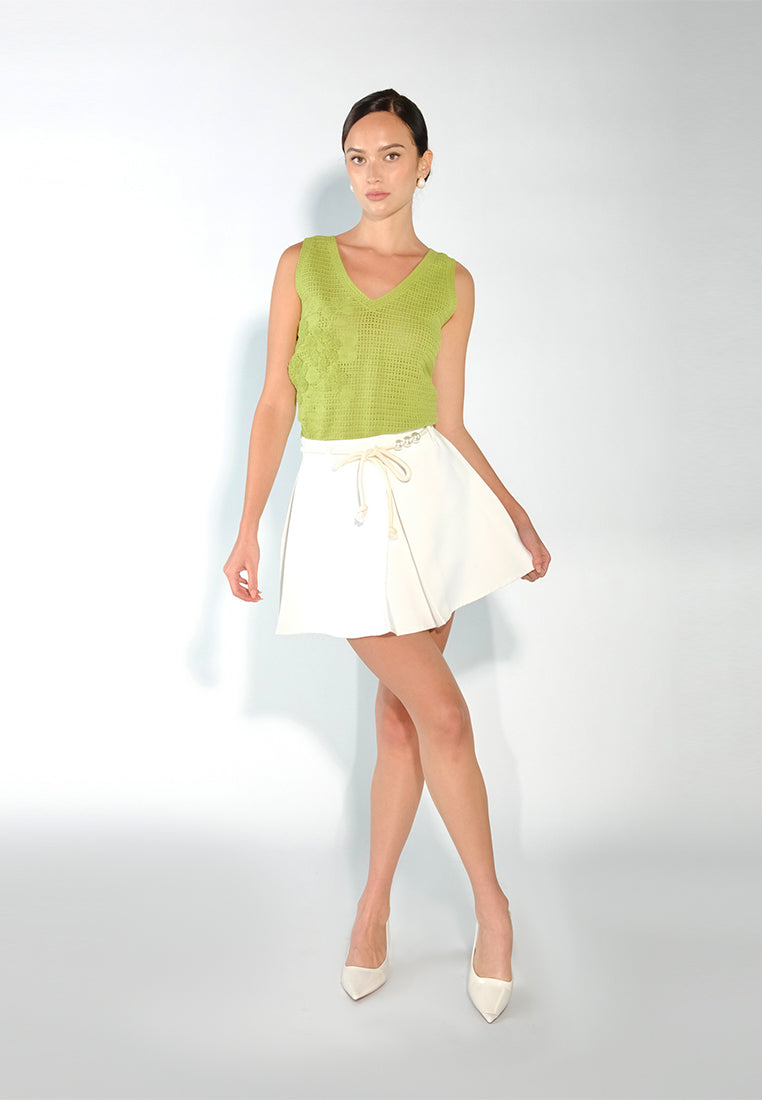 Sari- Sari Calado Skort (Off-white)