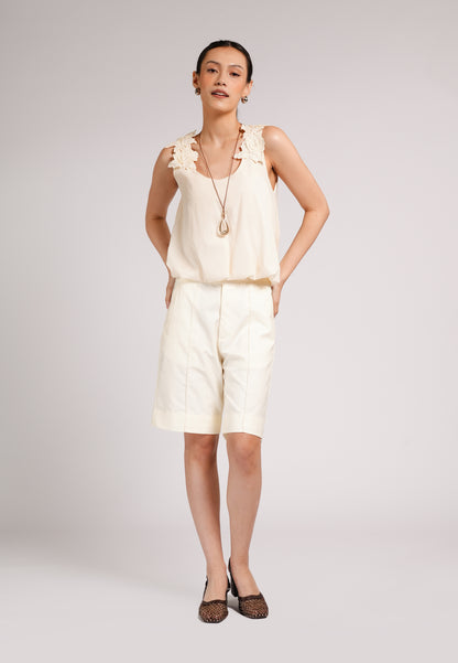 Calli Sleeveless Top (Cream)