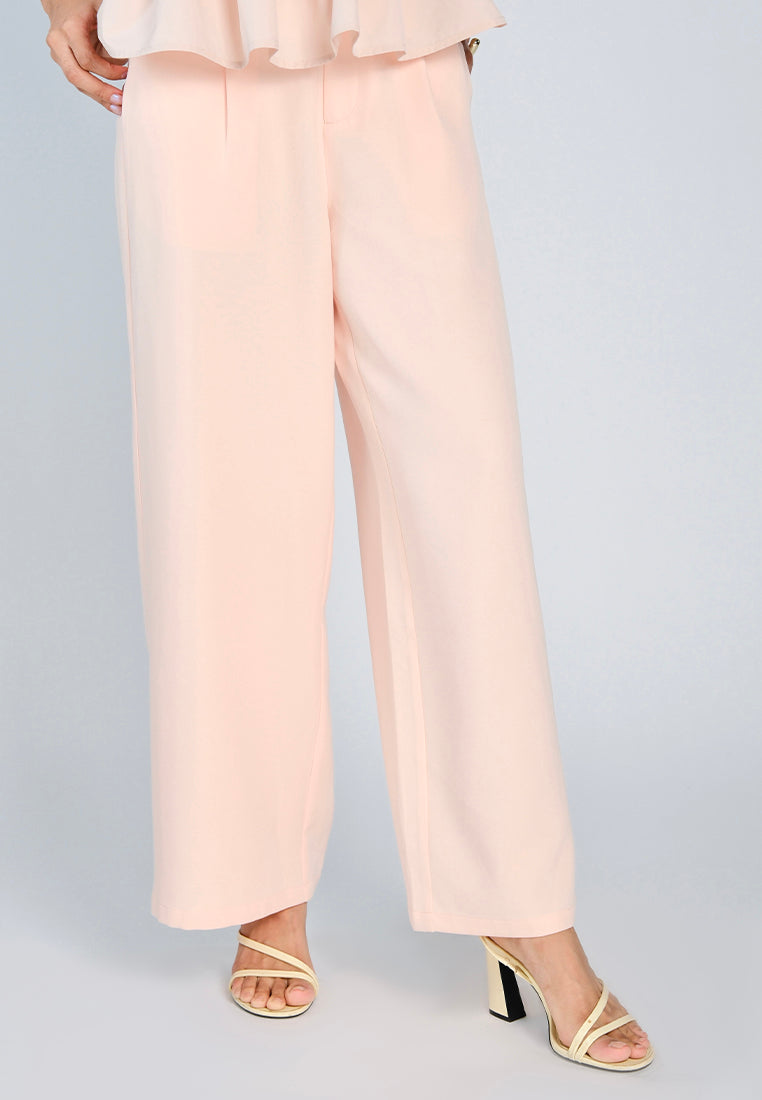Mark Bumgarner X Vania Romoff For Plains & Prints Camille Pants (Blush)