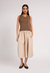 Celia Sleeveless Dress (Brown/Khaki)