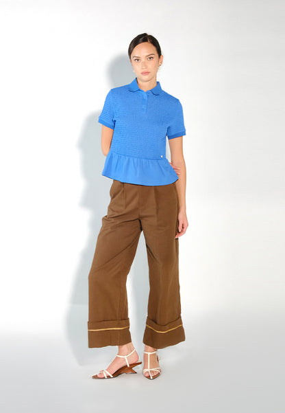 Sari- Sari Centrio Short Sleeve Top (Blue)