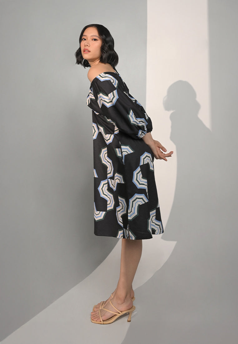 Chance Quarter Sleeve Dress (Multi)