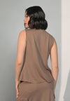 Chandler Sleeveless Top (Brown)