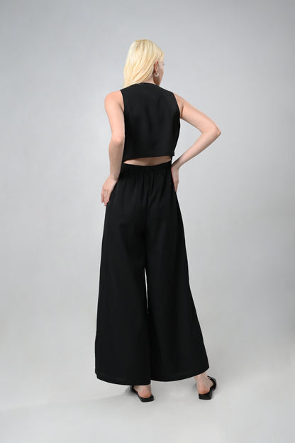 Raf Clairo Sleeveless Pantsuit (Plain) (Black)