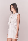 White Code Claude Sleeveless Playsuit (Off-white)