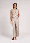 Cohen Sleeveless Top (Striped Beige)