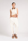 Colin Sleeveless Top (Spot Print Cream)