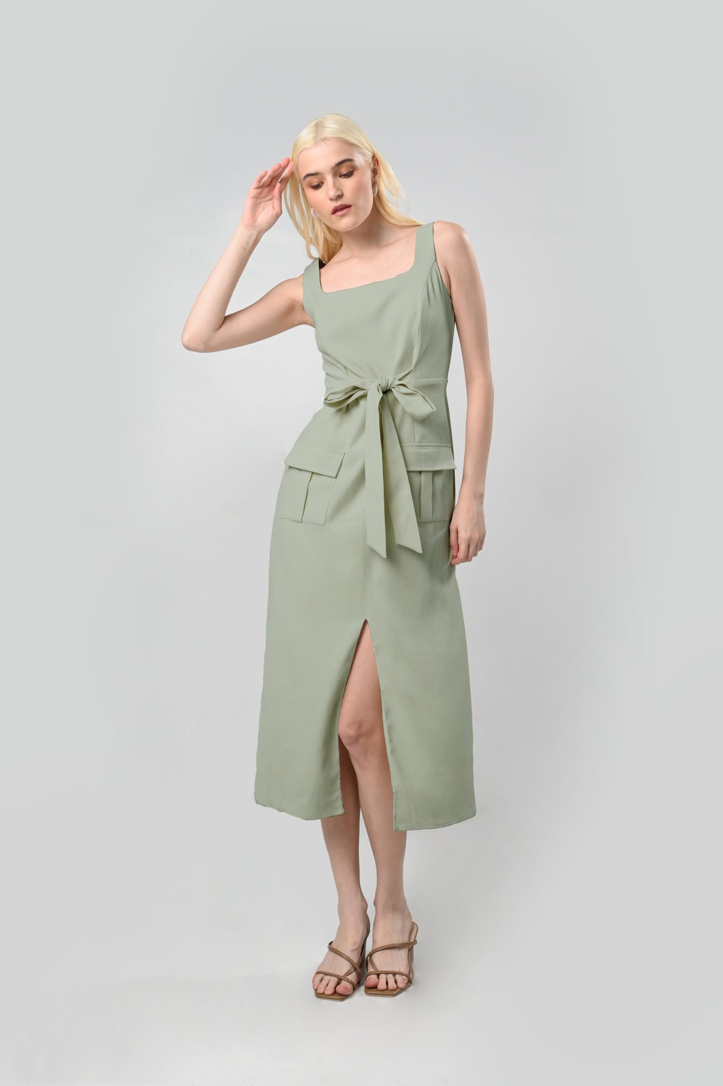 Raf Como Sleeveless Dress (Sage)