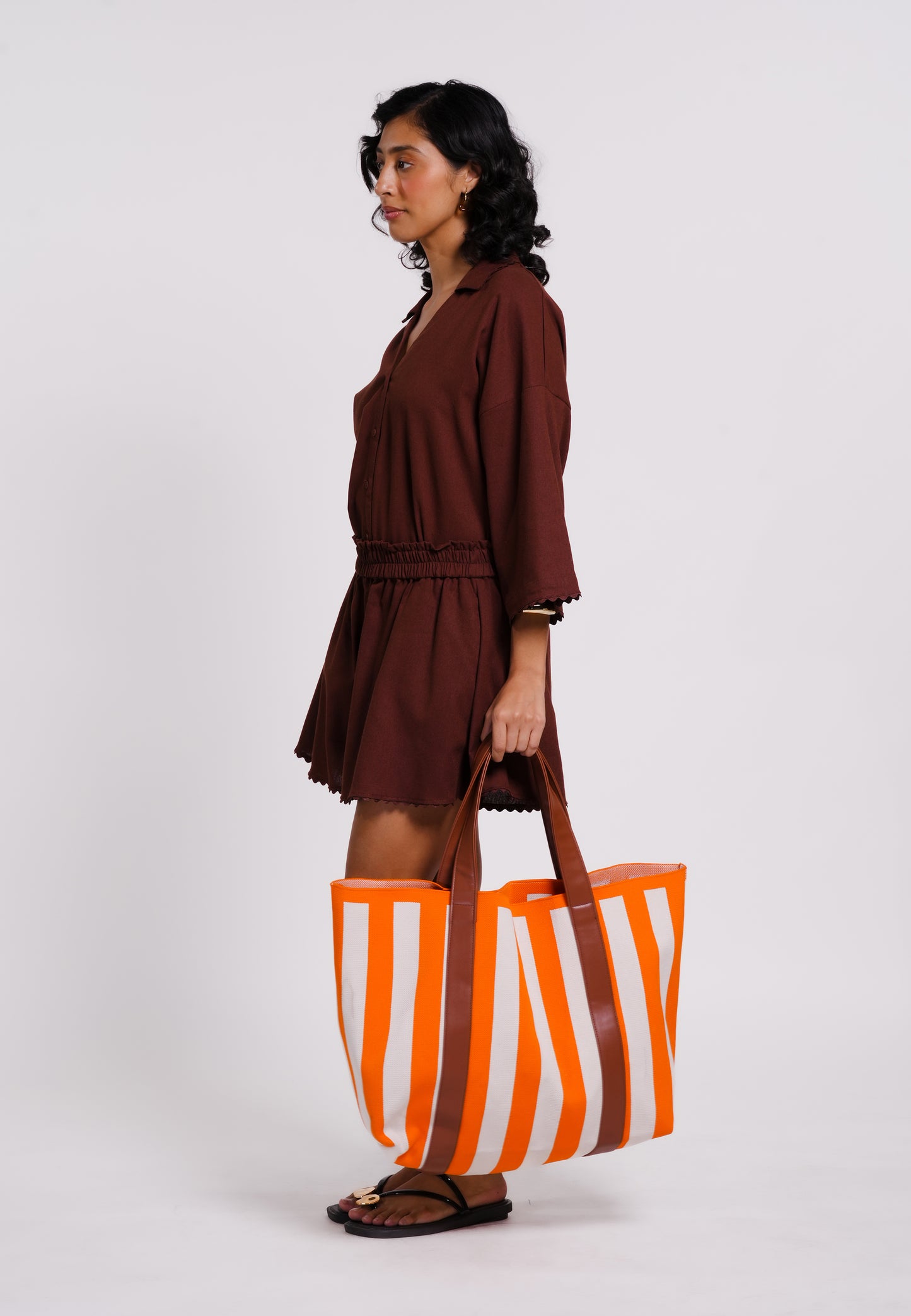 Archetype Summer Essentials Cove Tote Bag (Striped Orange)