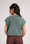 Curtee Extended Sleeve Top (Green)