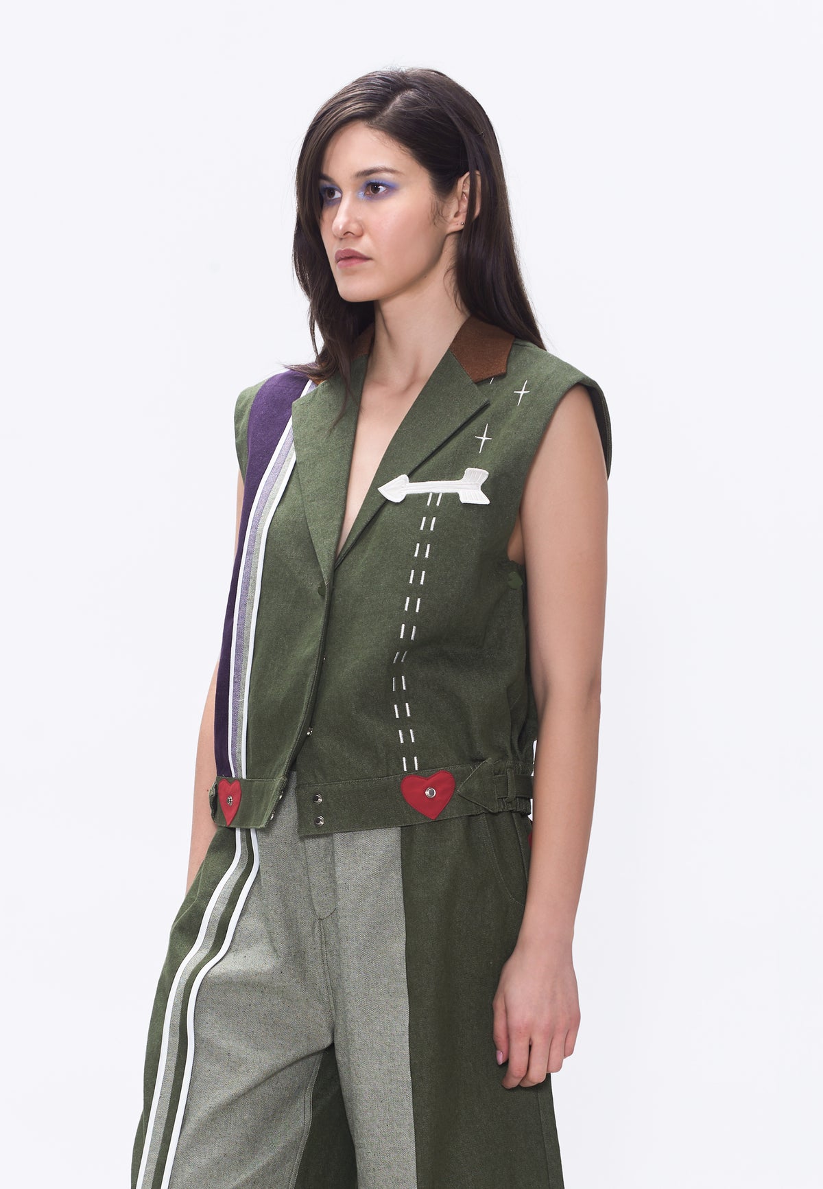 Plains & Prints x Randolf Cupid Sleeveless Vest Top (Green)
