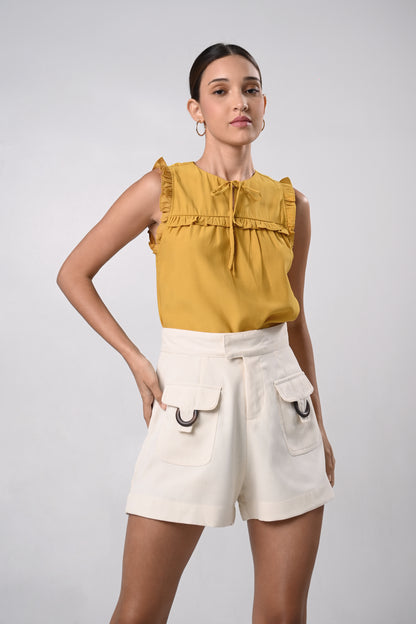 Daley Sleeveless Top (Mustard)