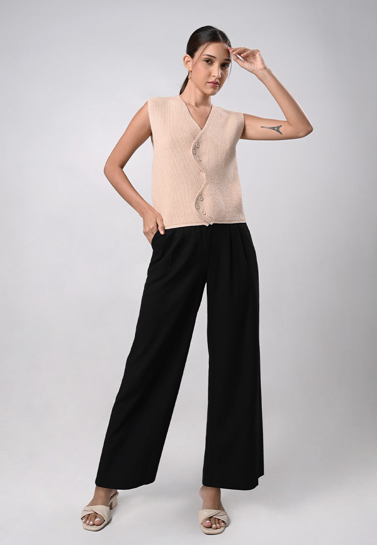 Dalle Sleeveless Top (Khaki)