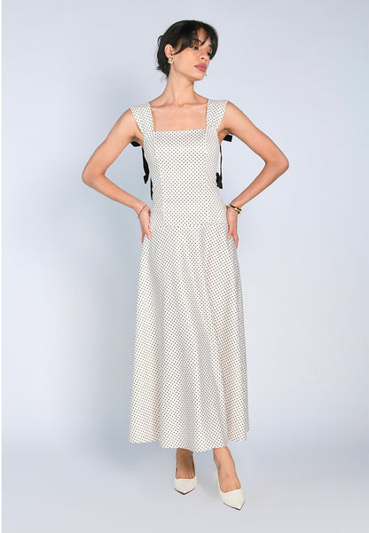 Mark Bumgarner X Vania Romoff For Plains & Prints Daphne Sleeveless Dress (Polkadot)