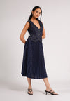 DNM Studios 2026 Darbee Sleeveless Dress  (Printed Navy)