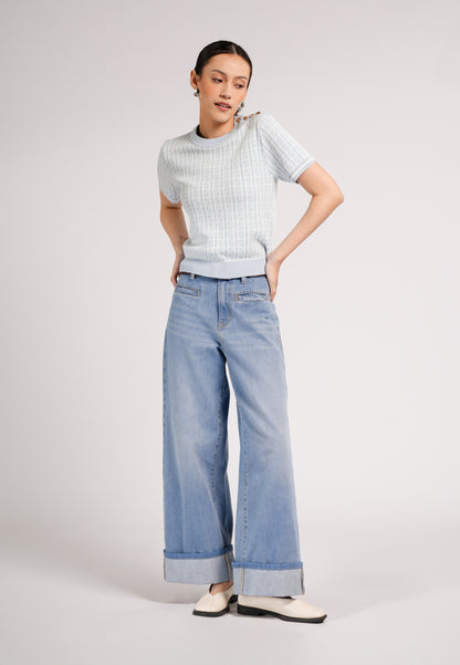 DNM Studios 2026 Darbee Short Sleeve Top (Printed Blue)