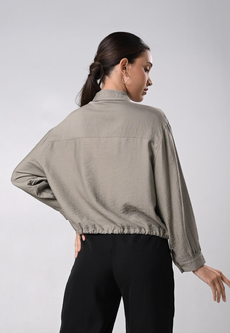 Deandre Long Sleeve Top (Coffee)