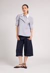 DNM Studios 2026 Doax Quarter Sleeve Top (Striped Blue)