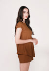 Camp Dobritz Short Sleeve Playsuit (Camel)