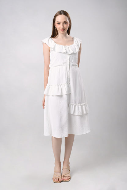 Domna Sleeveless Dress (Offwhite)