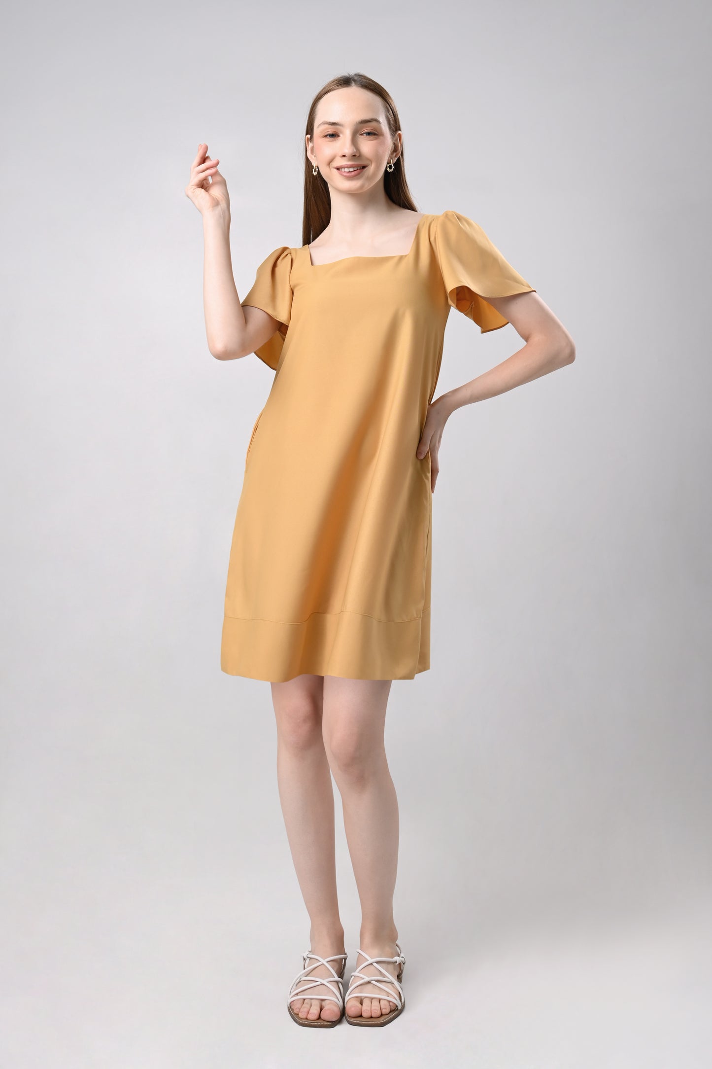 Don Short Sleeve Dress (Mustard)