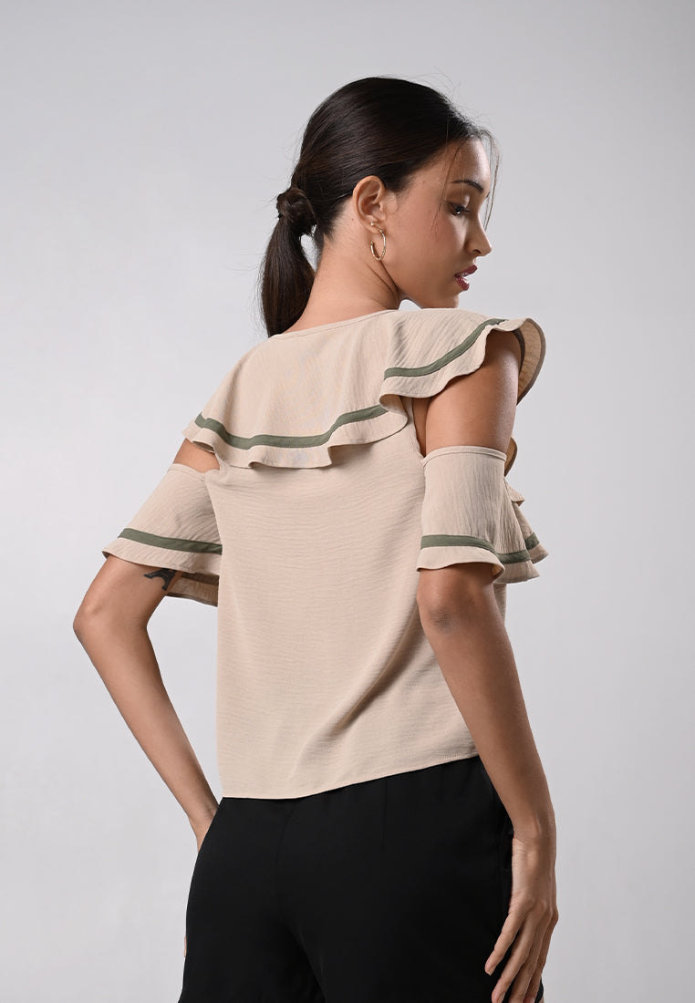 Drewe Short Sleeve Top (Khaki)