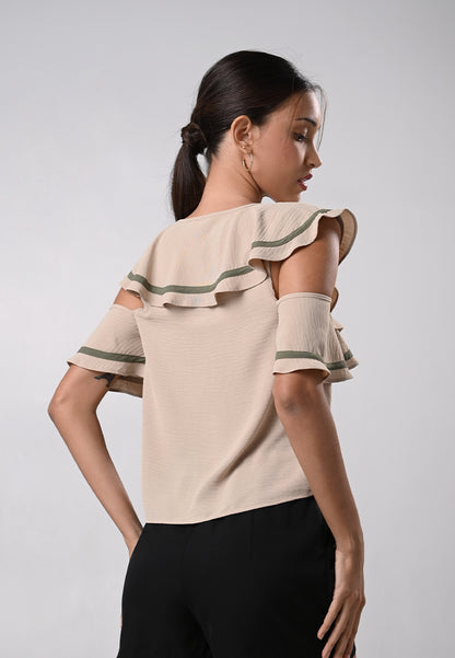 Drewe Short Sleeve Top (Khaki)