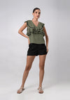 Drewe Short Sleeve Top (Olive)