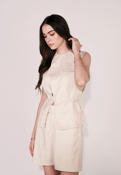 Camp Dunkirk Sleeveless Top (Cream)