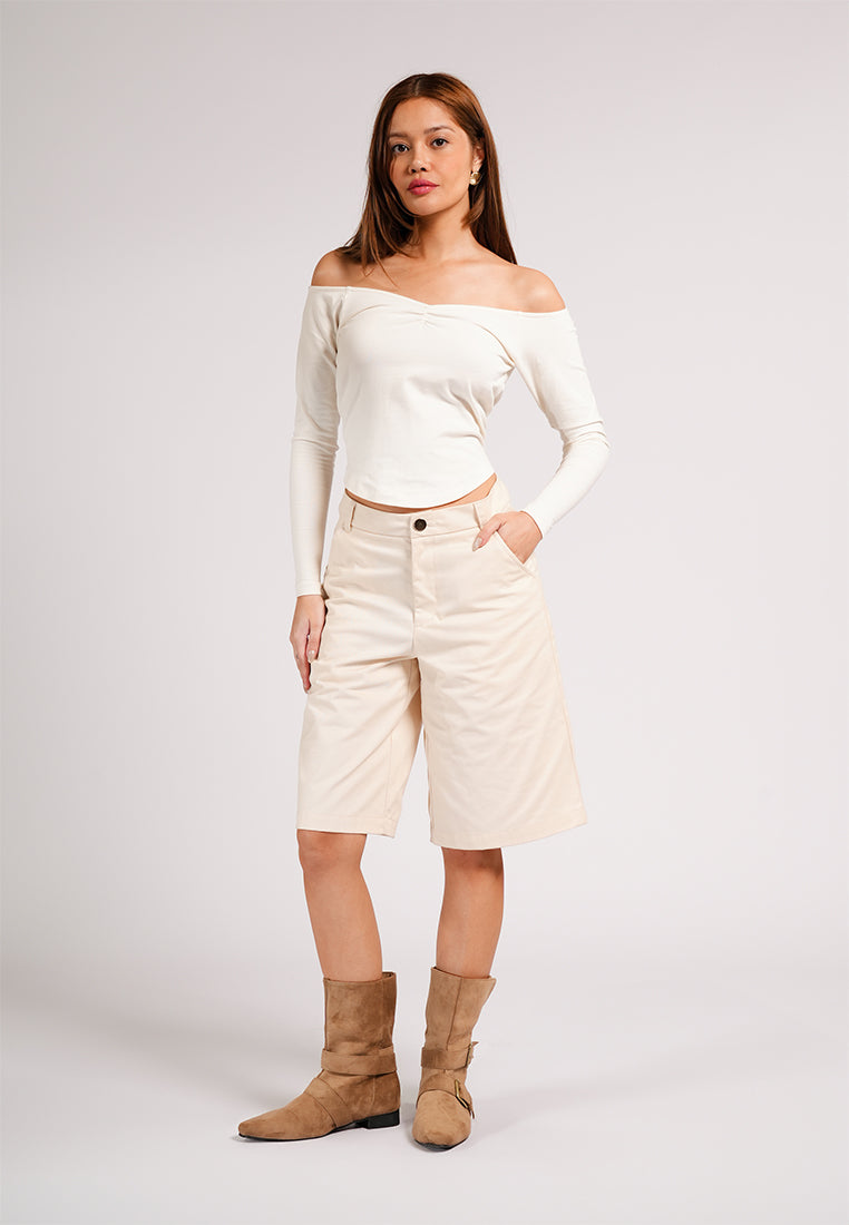DNM Studios 2026 Dunn Long Sleeve Reversible Top (Cream)