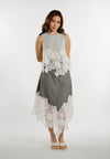 Edelwise Sleeveless Top (Striped White)
