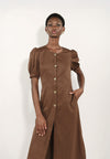 Archetype Elphaba Short Sleeve Dress  (Brown)