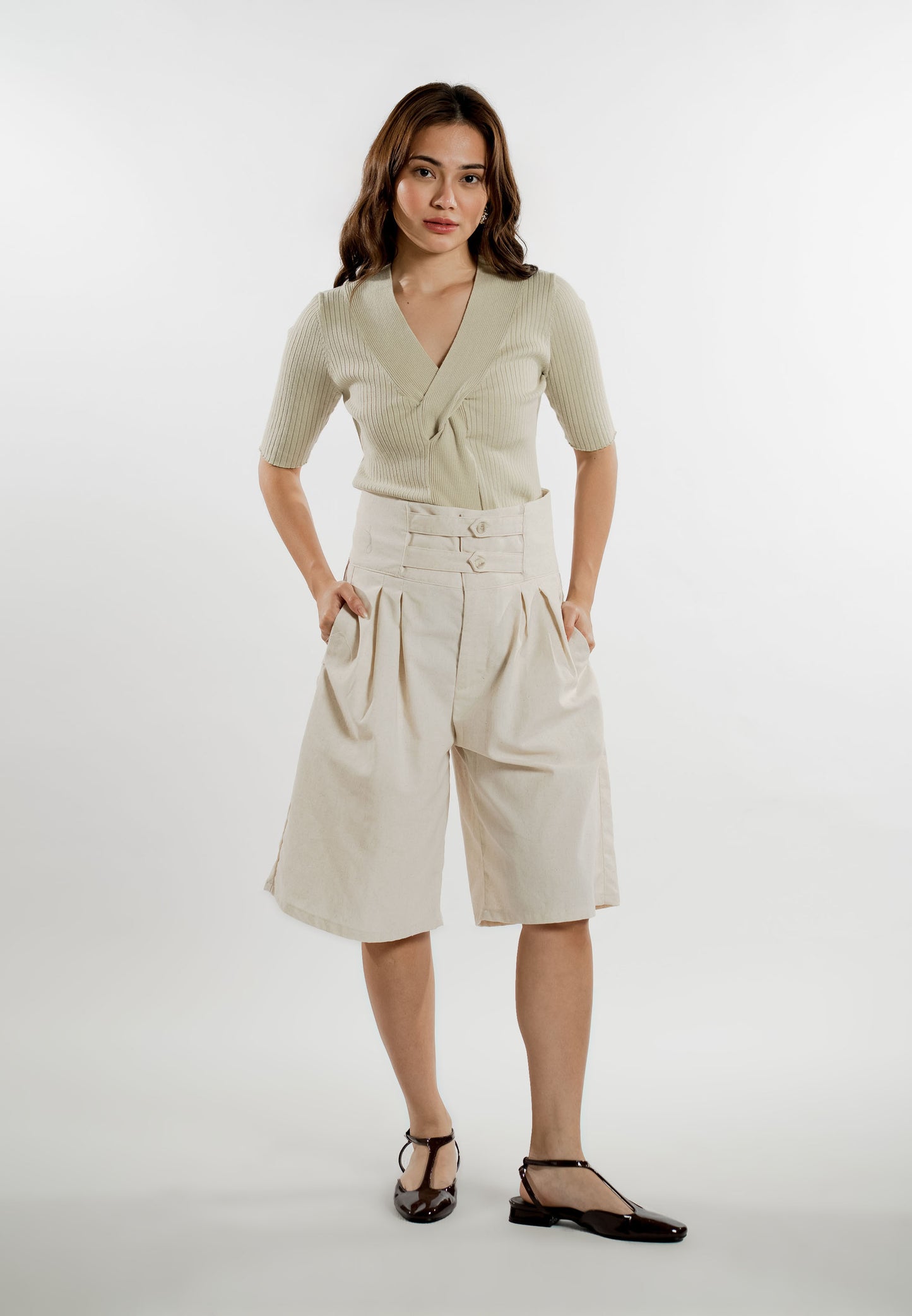 Elysia Jorts (Cream)