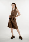 Elysia Sleeveless Top (Brown)