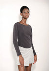Archetype Essence Long Sleeve Top (Charcoal)