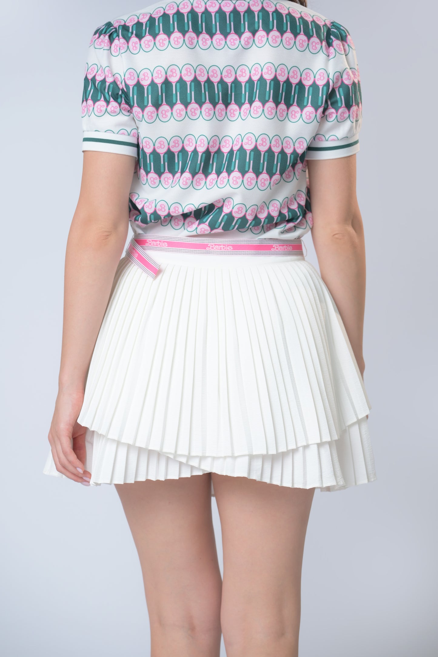 Barbie ❤ Plains & Prints Euphoria Pleated Skort (Offwhite)