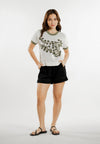 Everlea Short Sleeve Top (Spot Print Cream)