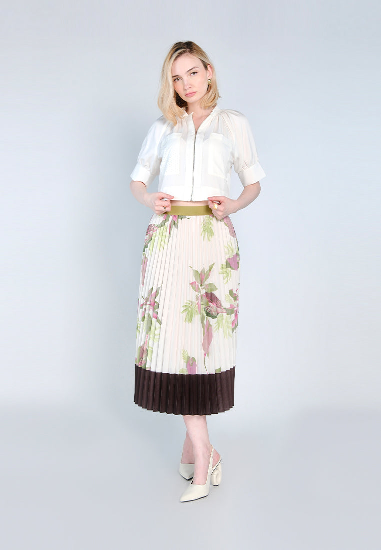 Nobleza Fabia Short Sleeve Top (Off-white)