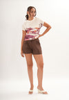Fadeka Extended Sleeve Top (Printed Cream)