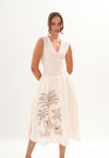 Famine Sleeveless Dress (Spot Print Cream)