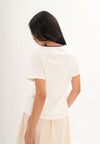 Fathia Short Sleeve Top (Offwhite)