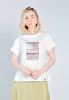 Nobleza Faun Short Sleeve Shirt Top (Off White)